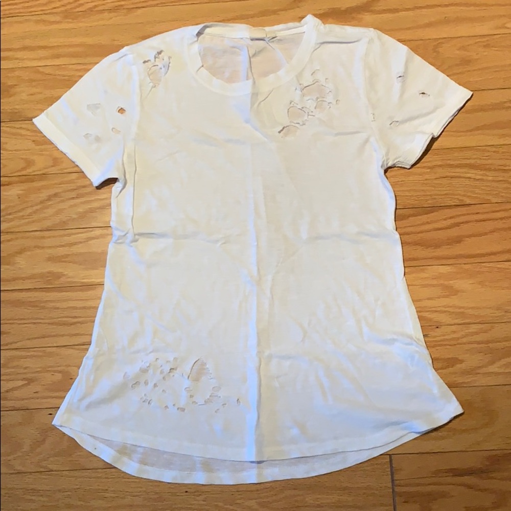 White Destroyed Tee Shirt